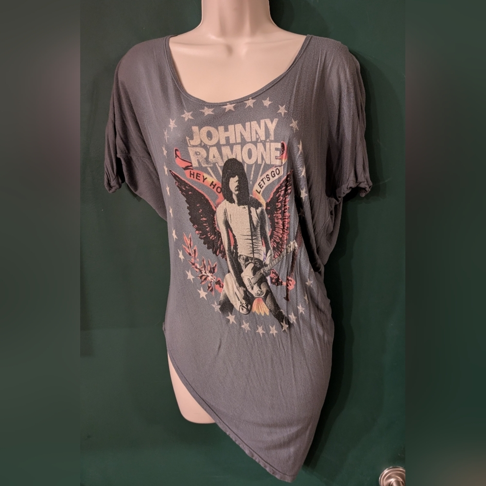 Asymmetrical Gray  Ramones Top Sz S